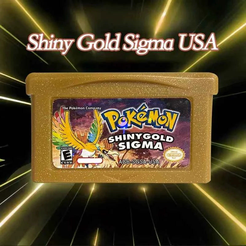 Pokémon Shiny Gold Sigma Cartridge – English 1M Flash Cart Game for GBA | Game Boy Advance Custom Version