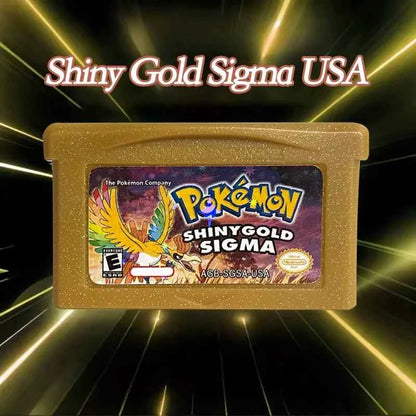 Pokémon Shiny Gold Sigma Cartridge – English 1M Flash Cart Game for GBA | Game Boy Advance Custom Version