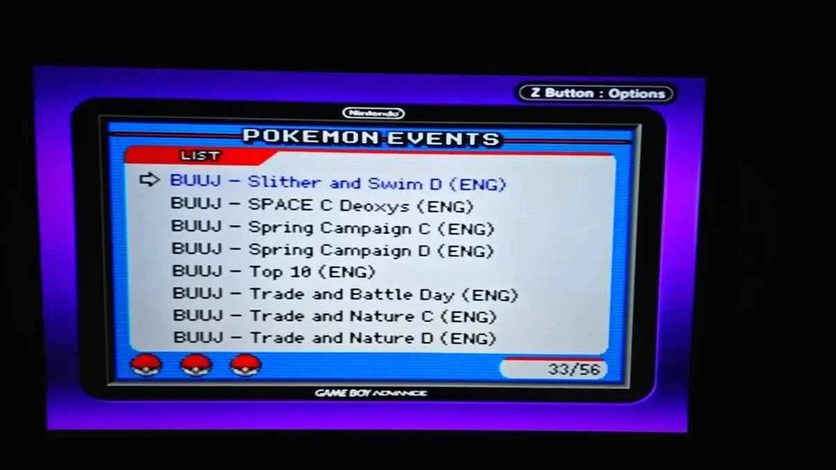 Pokémon Ultimate Event Distribution Cartridge For GBA