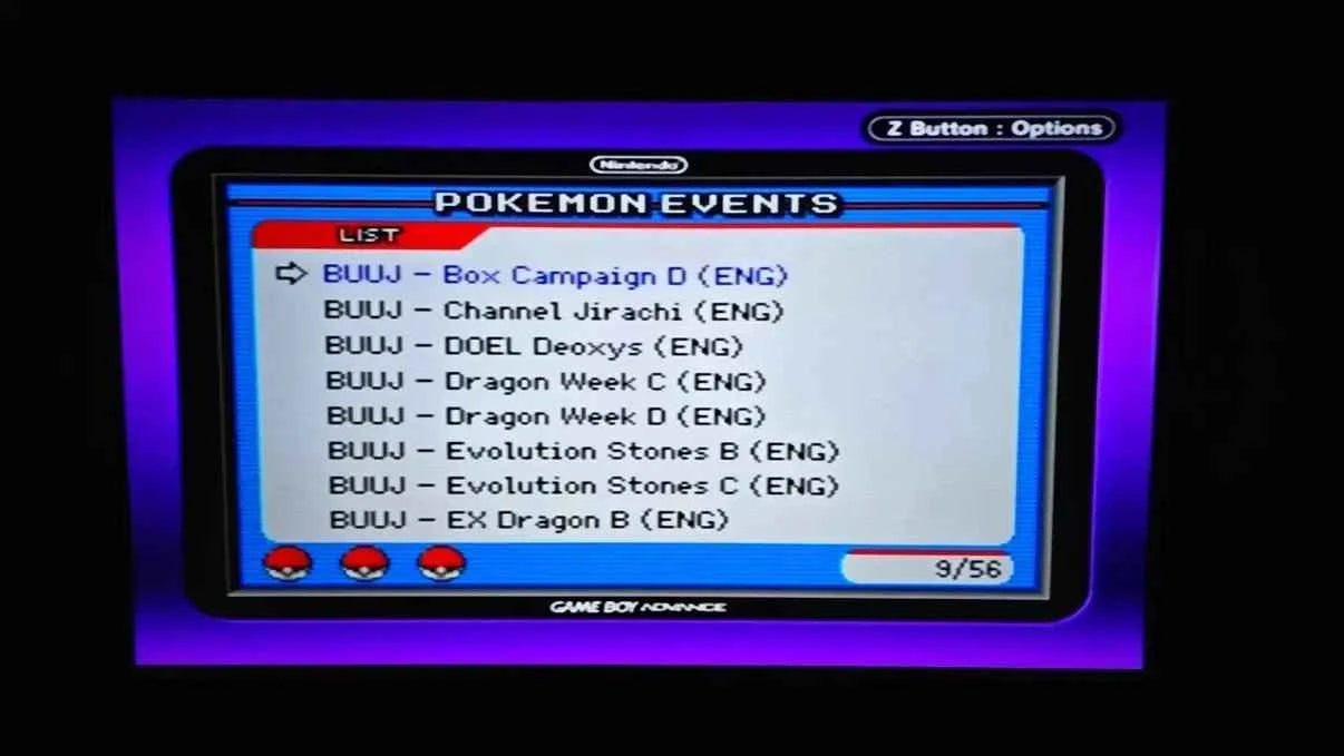 Pokémon Ultimate Event Distribution Cartridge For GBA