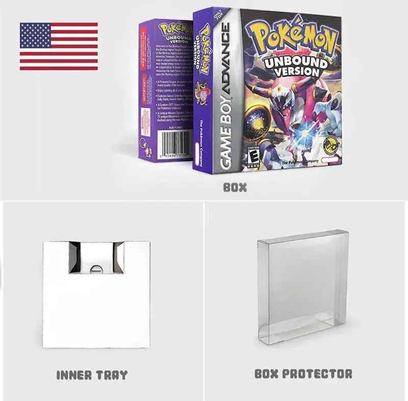 Pokémon Unbound – GBA Game Cartridge (With Box, No Manual)