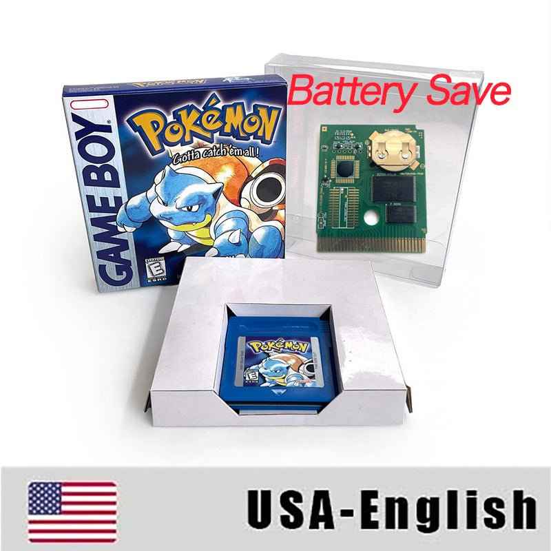 Pokemon Yellow Blue Red Crystal Silver Gold Green Usa Eur Noe GBC Case & Cart (USA)