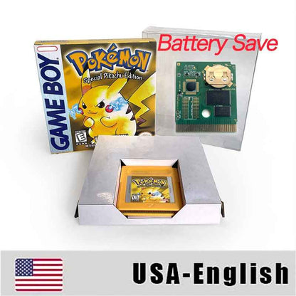 Pokemon Yellow Blue Red Crystal Silver Gold Green Usa Eur Noe GBC Case & Cart (USA)