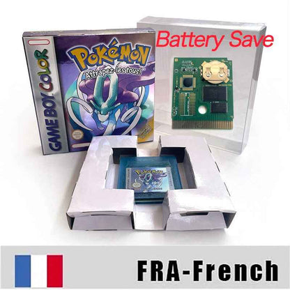 Pokemon Yellow Blue Red Crystal Silver Gold Green Usa Eur Noe GBC Case & Cart (USA)