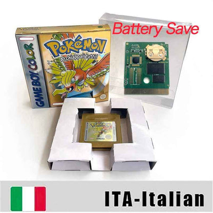 Pokemon Yellow Blue Red Crystal Silver Gold Green Usa Eur Noe GBC Case & Cart (USA)