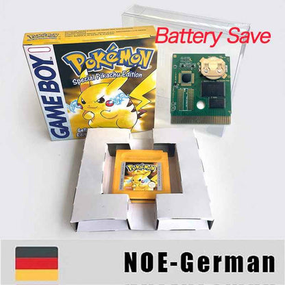 Pokemon Yellow Blue Red Crystal Silver Gold Green Usa Eur Noe GBC Case & Cart (USA)