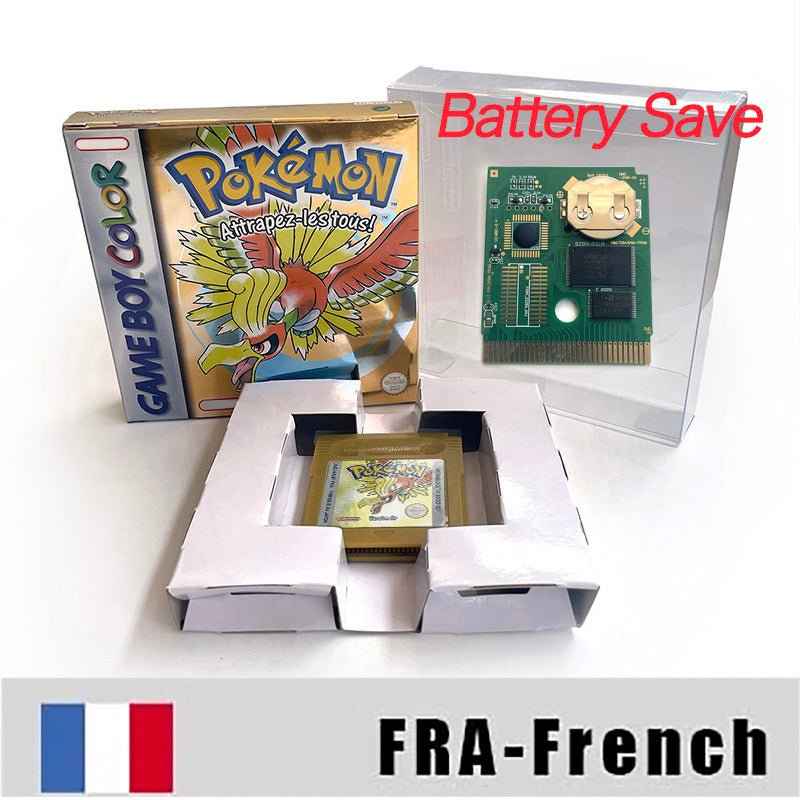 Pokemon Yellow Blue Red Crystal Silver Gold Green Usa Eur Noe GBC Case & Cart (USA)
