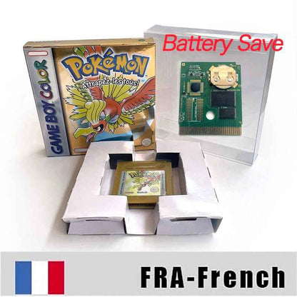 Pokemon Yellow Blue Red Crystal Silver Gold Green Usa Eur Noe GBC Case & Cart (USA)