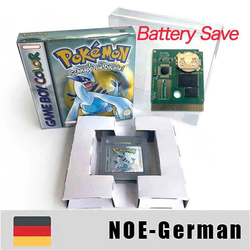 Pokemon Yellow Blue Red Crystal Silver Gold Green Usa Eur Noe GBC Case & Cart (USA)