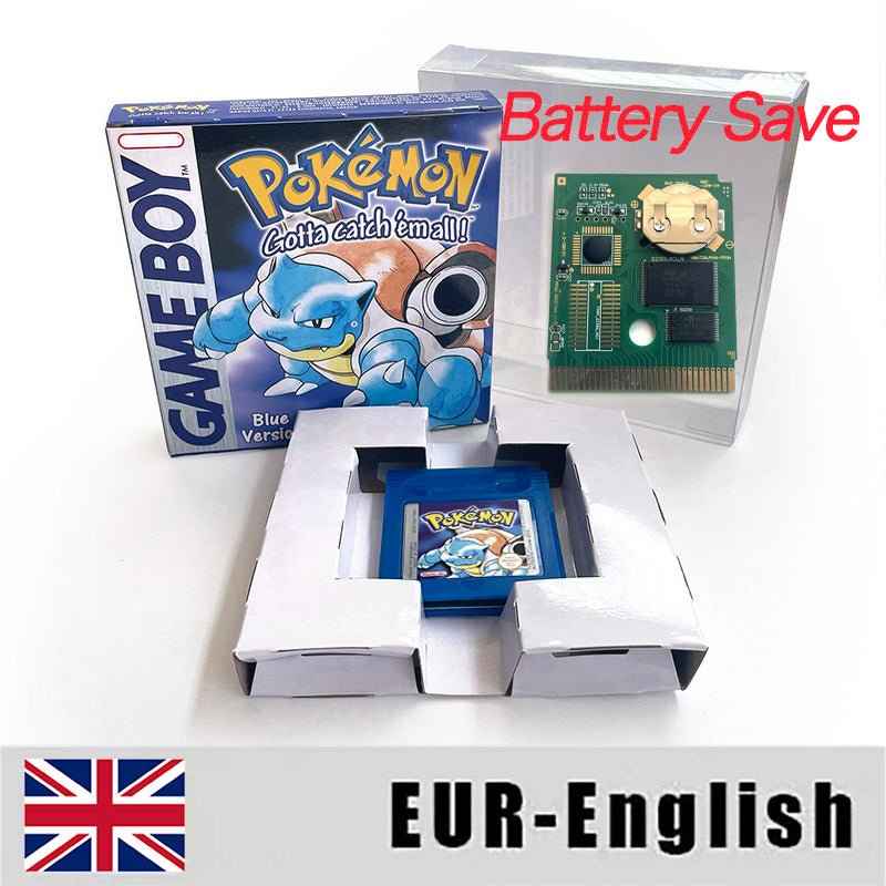 Pokemon Yellow Blue Red Crystal Silver Gold Green Usa Eur Noe GBC Case & Cart (USA)