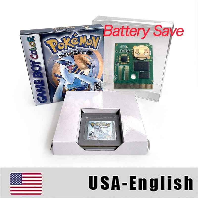 Pokemon Yellow Blue Red Crystal Silver Gold Green Usa Eur Noe GBC Case & Cart (USA)
