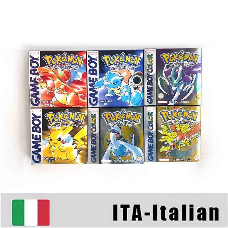 Pokemon Yellow Blue Red Crystal Silver Gold Green Usa Eur Noe GBC Case & Cart (USA)