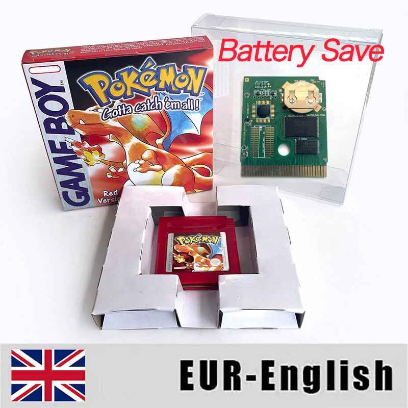 Pokemon Yellow Blue Red Crystal Silver Gold Green Usa Eur Noe GBC Case & Cart (USA)
