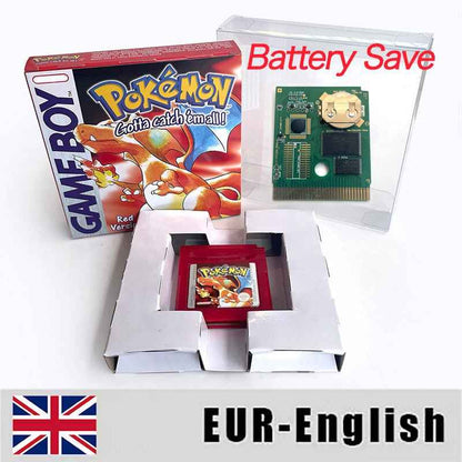 Pokemon Yellow Blue Red Crystal Silver Gold Green Usa Eur Noe GBC Case & Cart (USA)