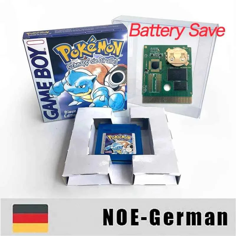 Pokemon Yellow Blue Red Crystal Silver Gold Green Usa Eur Noe GBC Case & Cart (USA)
