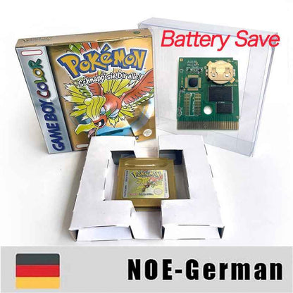 Pokemon Yellow Blue Red Crystal Silver Gold Green Usa Eur Noe GBC Case & Cart (USA)