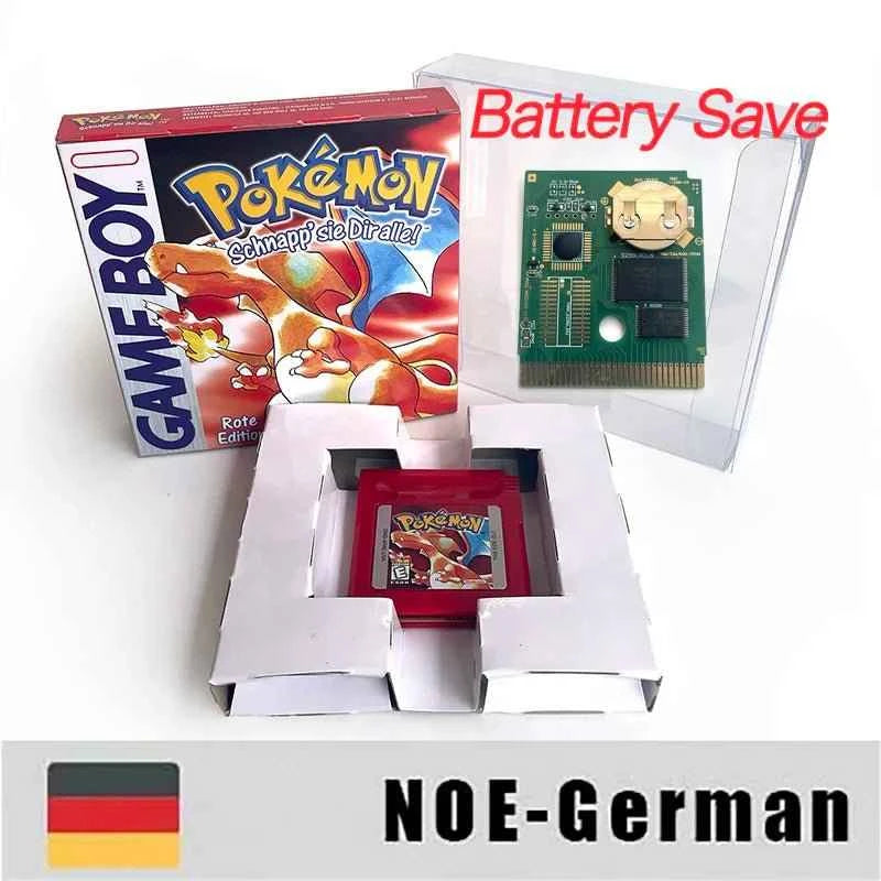 Pokemon Yellow Blue Red Crystal Silver Gold Green Usa Eur Noe GBC Case & Cart (USA)