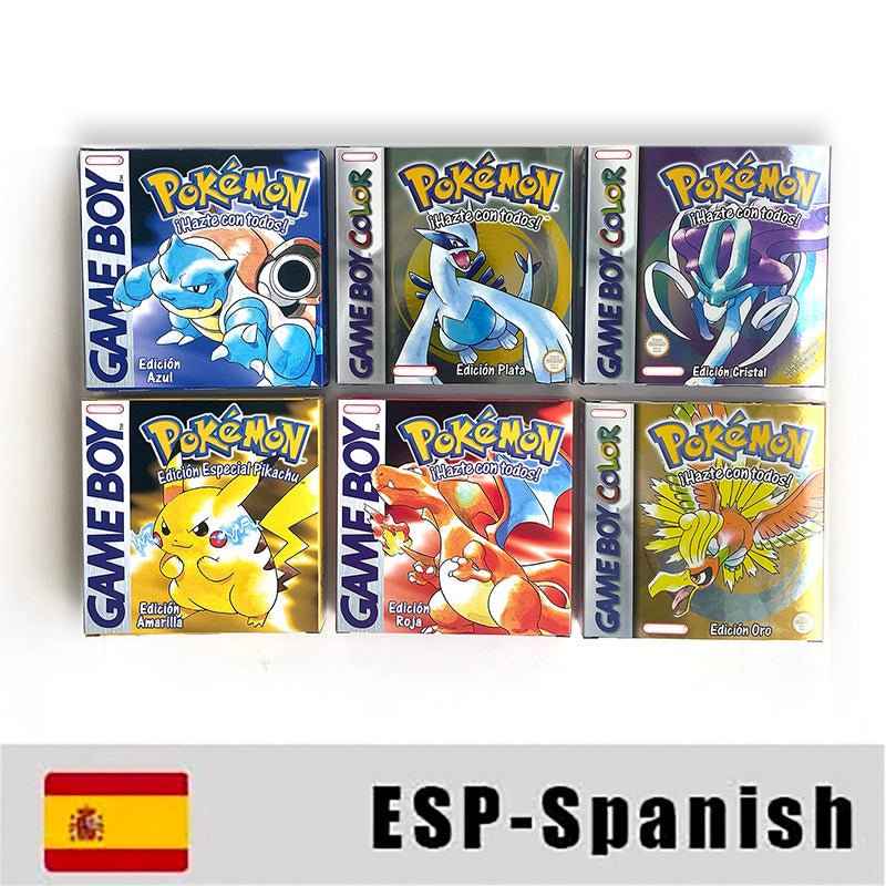 Pokemon Yellow Blue Red Crystal Silver Gold Green Usa Eur Noe GBC Case & Cart (USA)