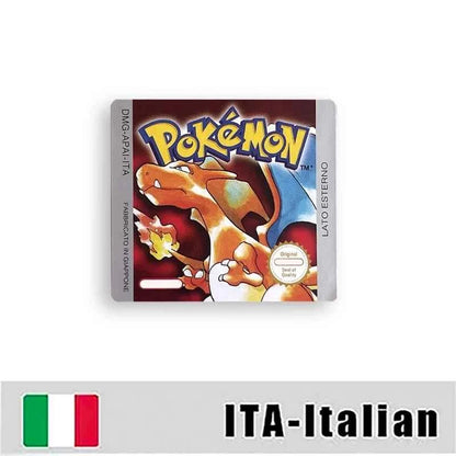 Pokemon Yellow Blue Red Crystal Silver Gold Green Usa Eur Noe Metallic Label Sticker For GBC Case & Cart (USA)