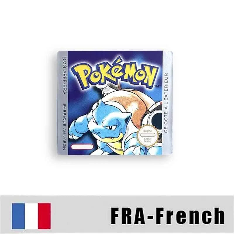 Pokemon Yellow Blue Red Crystal Silver Gold Green Usa Eur Noe Metallic Label Sticker For GBC Case & Cart (USA)
