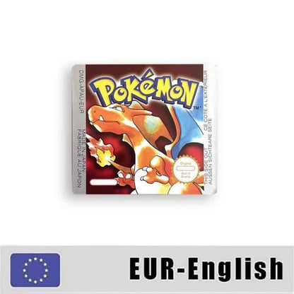 Pokemon Yellow Blue Red Crystal Silver Gold Green Usa Eur Noe Metallic Label Sticker For GBC Case & Cart (USA)