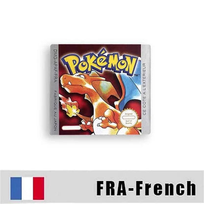 Pokemon Yellow Blue Red Crystal Silver Gold Green Usa Eur Noe Metallic Label Sticker For GBC Case & Cart (USA)