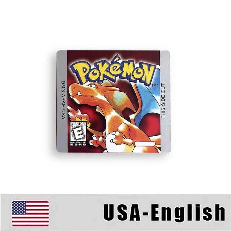 Pokemon Yellow Blue Red Crystal Silver Gold Green Usa Eur Noe Metallic Label Sticker For GBC Case & Cart (USA)