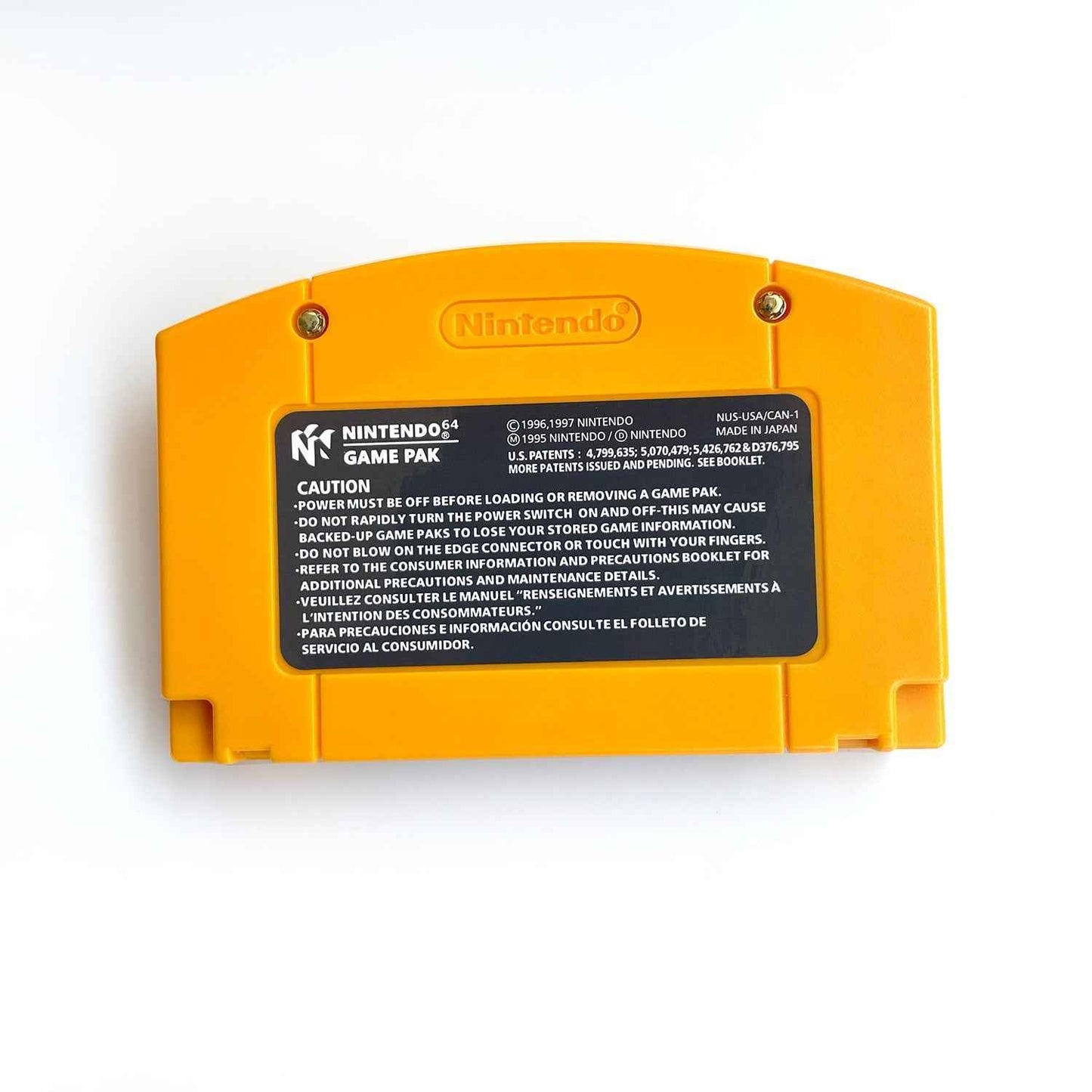 Pokemon Yellow Version Game With N64 Case & Cart