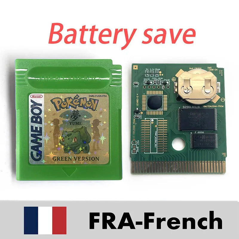 Pokémon Yume Green reproduction GB/GBC cartridge – French