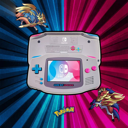 Custom Game Boy Advance Console – Sword and Shield, view 1
