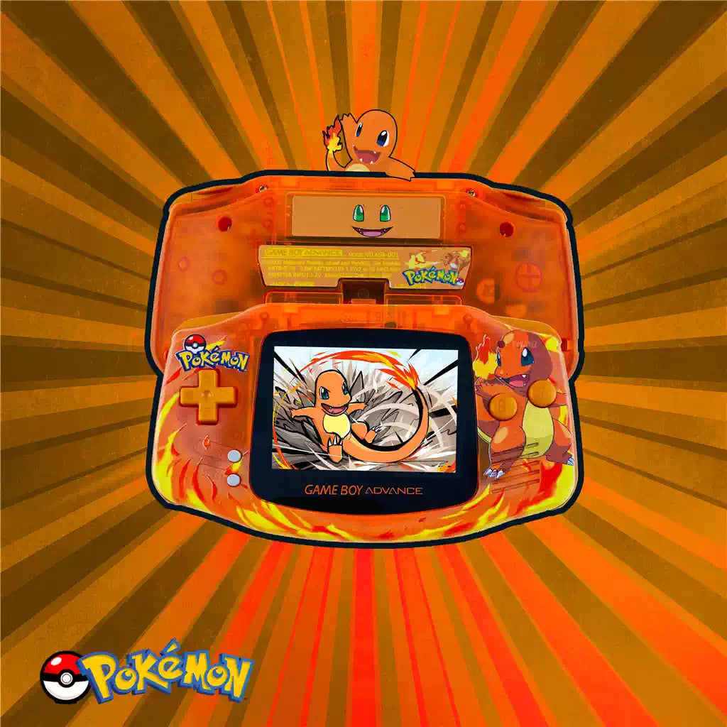 Custom Game Boy Advance Console – Charmander, view 1