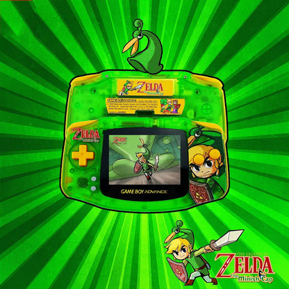 Custom Game Boy Advance Console – Zelda Green, view 1