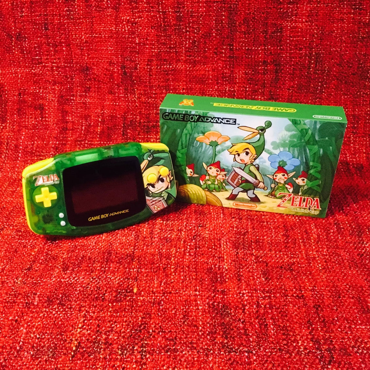 Custom Game Boy Advance Console – Zelda Green, view 2
