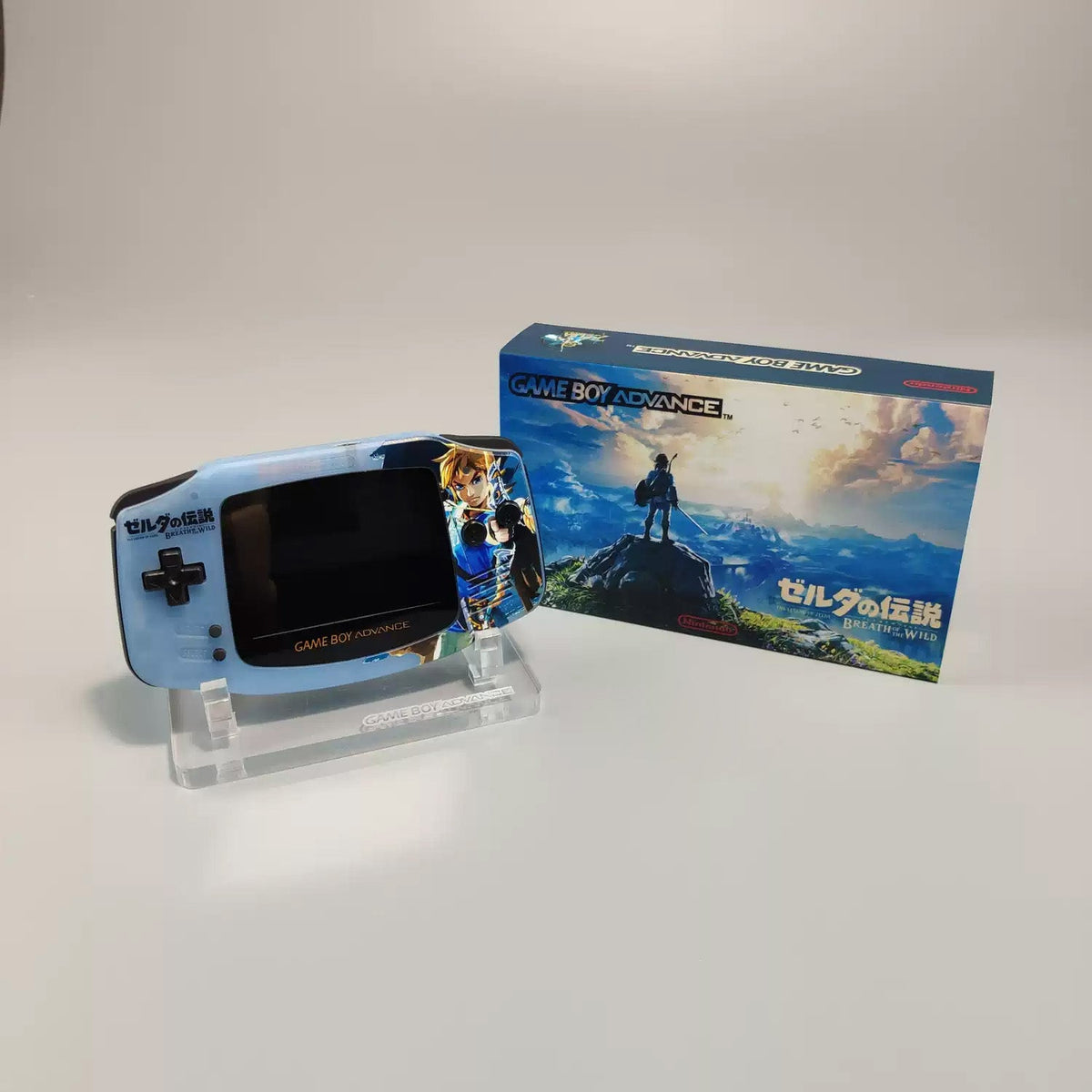 Custom Game Boy Advance Console – Zelda Silver, view 2