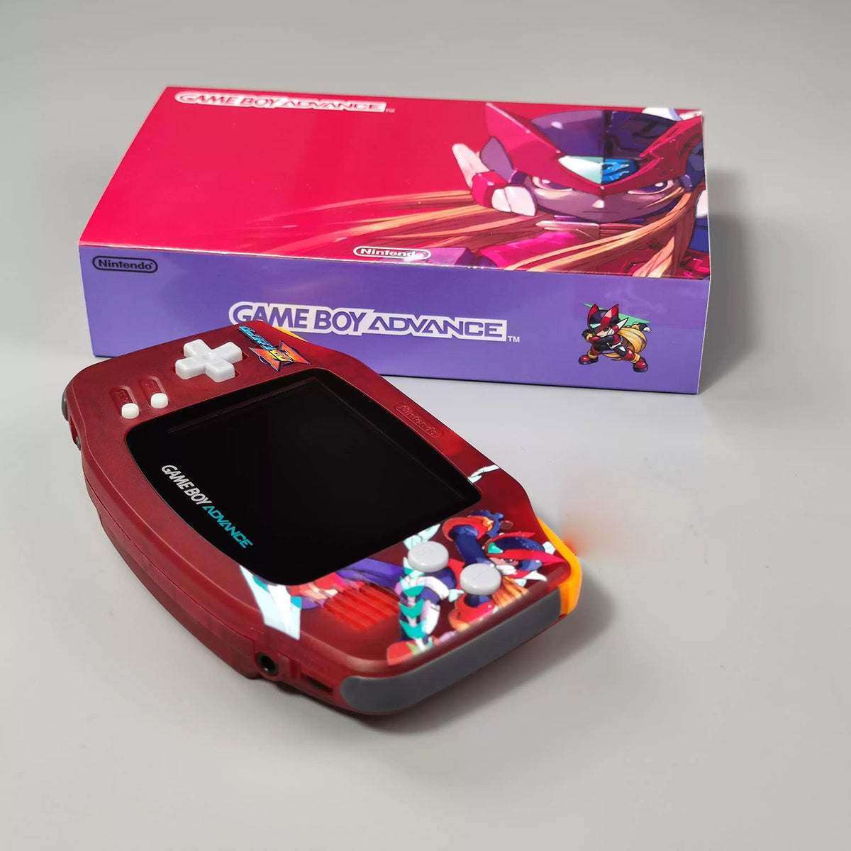 Custom Game Boy Advance Console – Mega Man Red, view 2