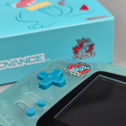 Custom Game Boy Advance Console – Totodile, view 2
