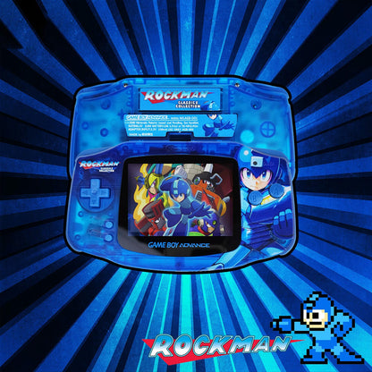 Custom Game Boy Advance Console – Mega Man Blue, view 1