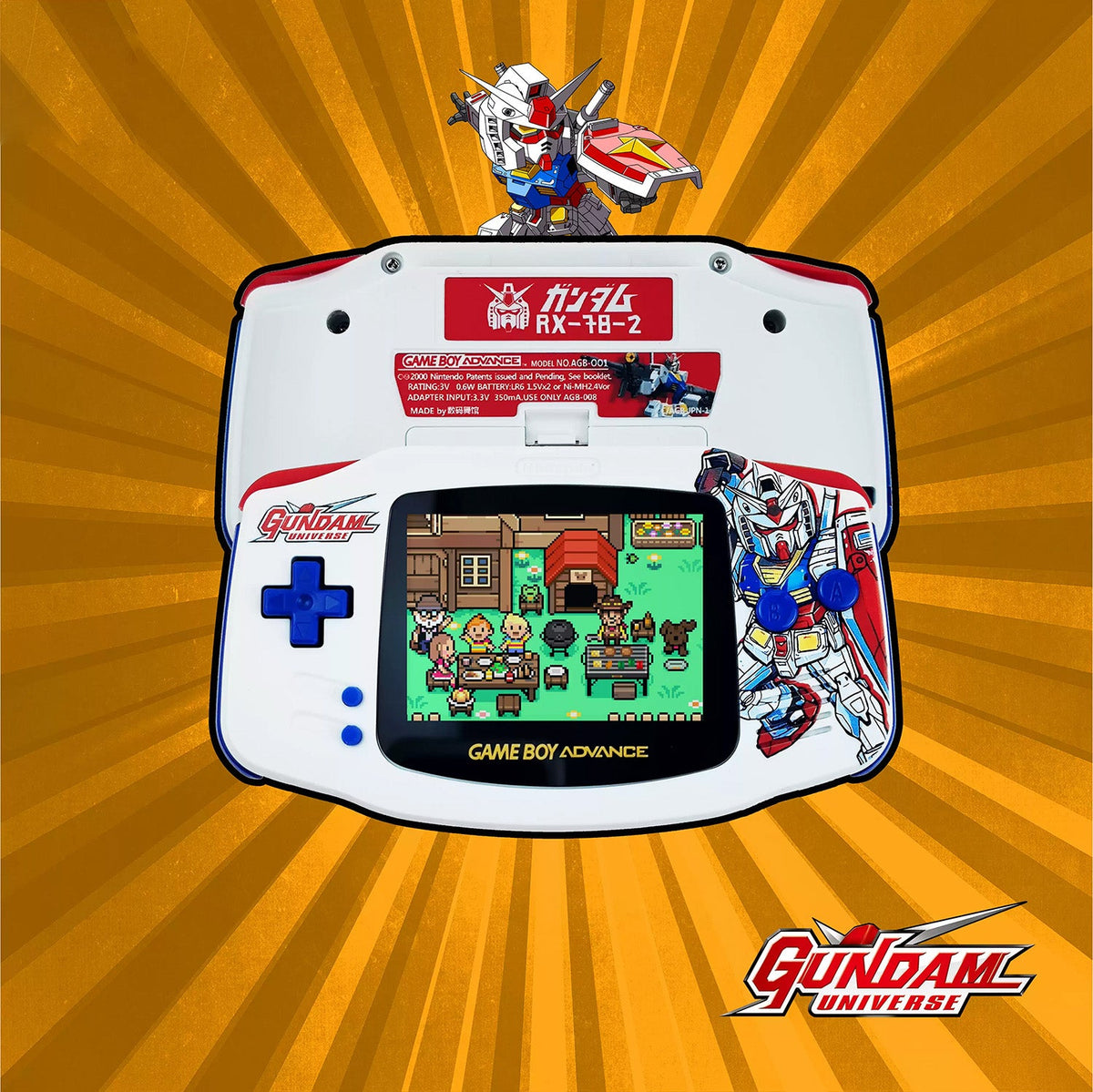 Custom Game Boy Advance Console – Gundam, view 1