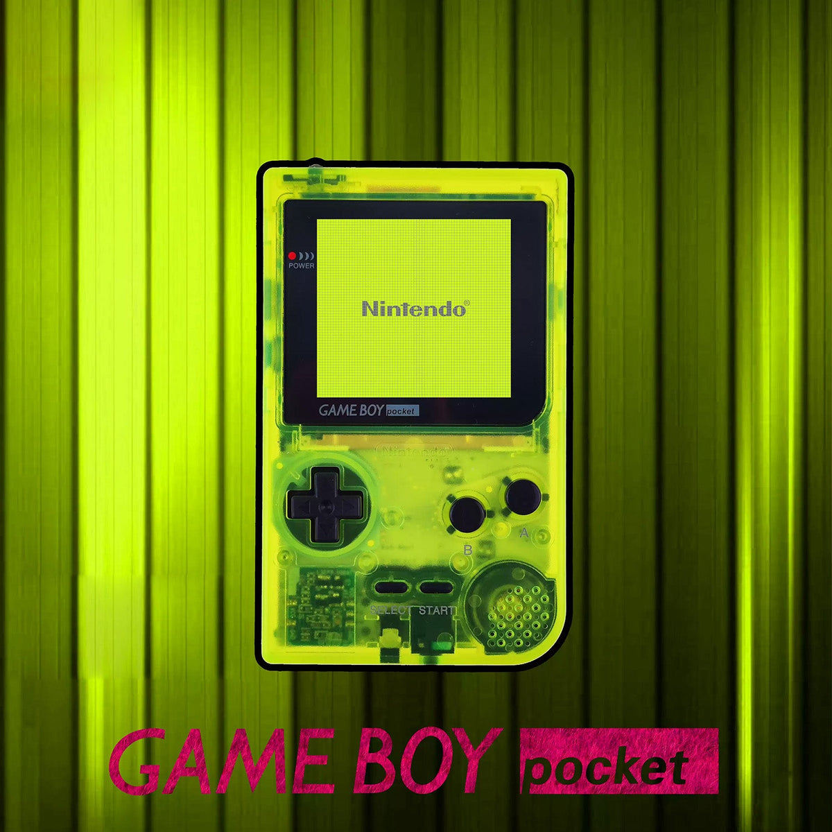 Custom Game Boy Pocket Console – Transparent Yellow, view 1