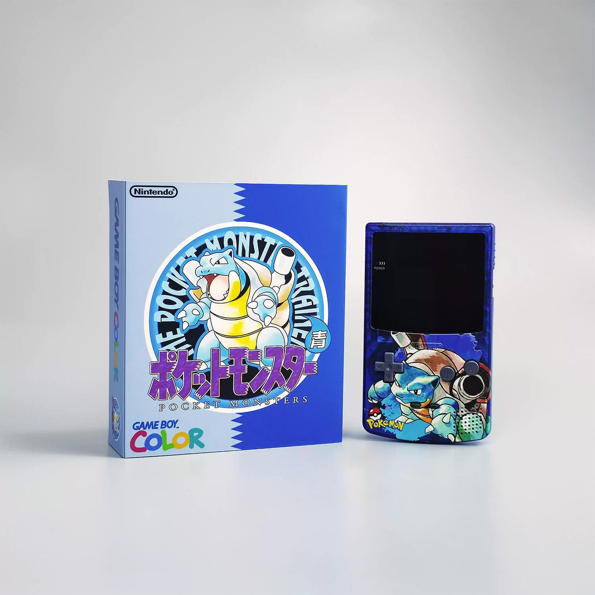 Custom Game Boy Color Console – Blastoise, view 1