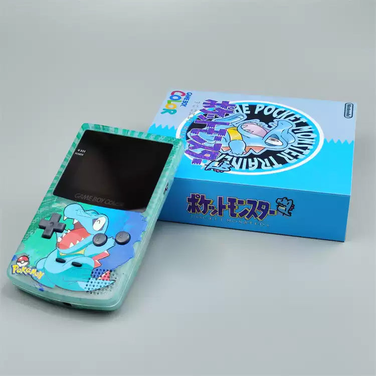 Custom Game Boy Color Console – Totodile, view 3