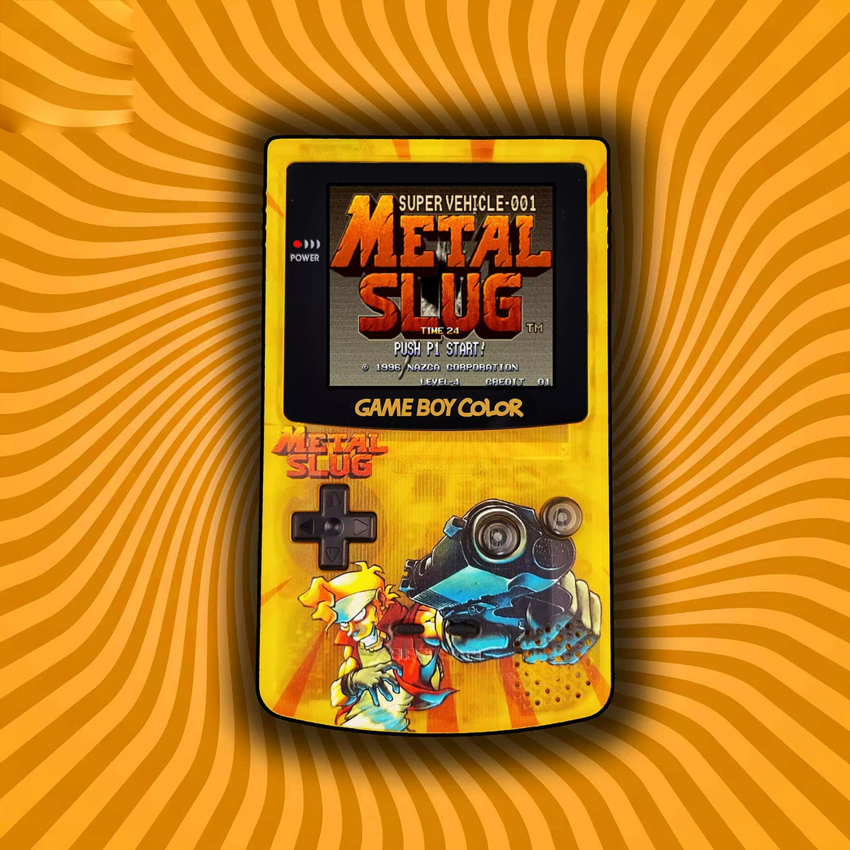 Custom Game Boy Color Console – Metal Slug, view 1