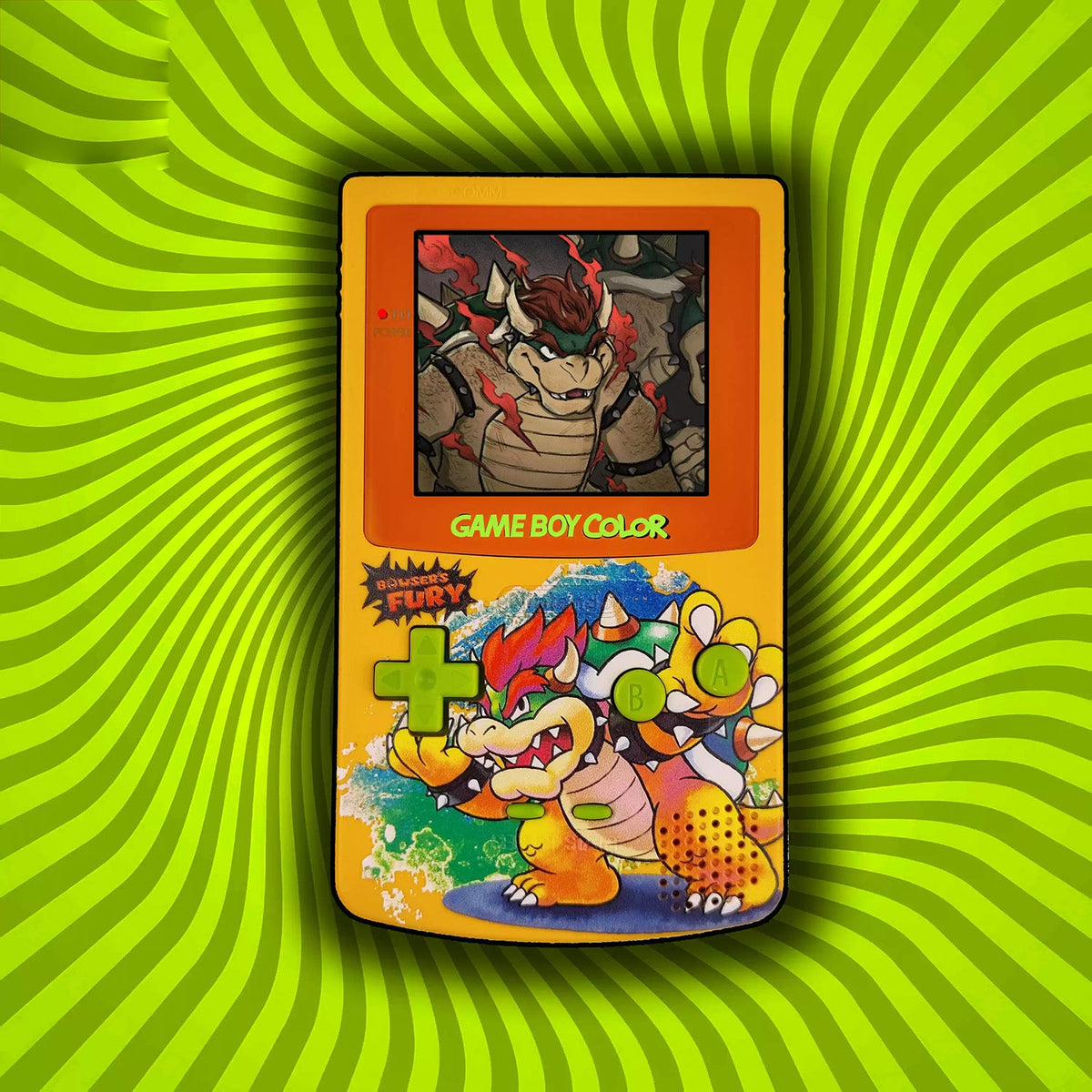 Custom Game Boy Color Console – Bowser, view 1