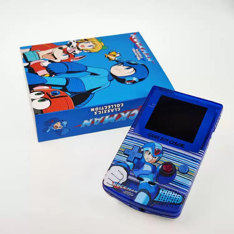 Custom Game Boy Color Console – Mega Man Blue