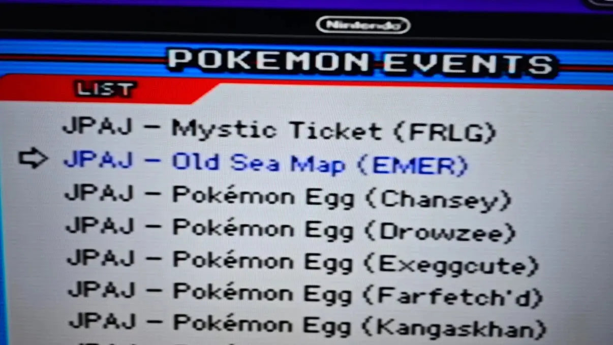 Pokémon Ultimate Event Distribution Cartridge For GBA Romcarts