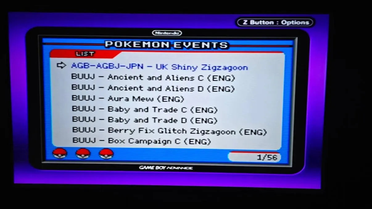 Pokémon Ultimate Event Distribution Cartridge For GBA Romcarts