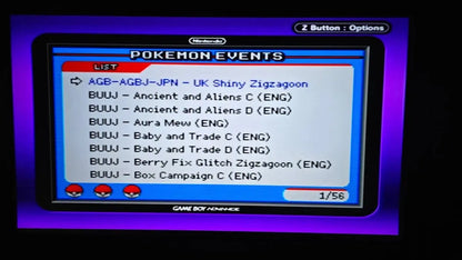 Pokémon Ultimate Event Distribution Cartridge For GBA Romcarts