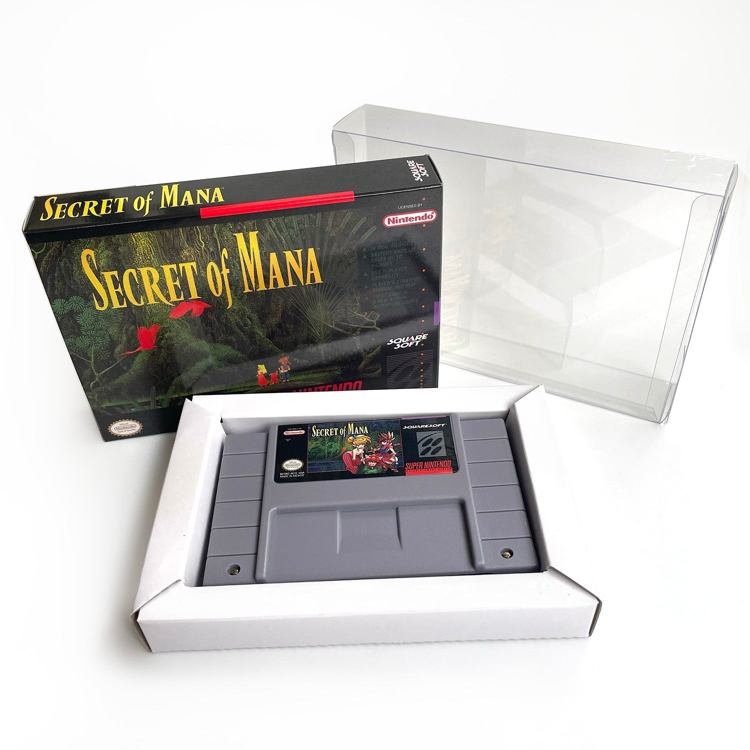 Secret of Mana SNES Game Cartridge Box Manual Bundle – Romcarts