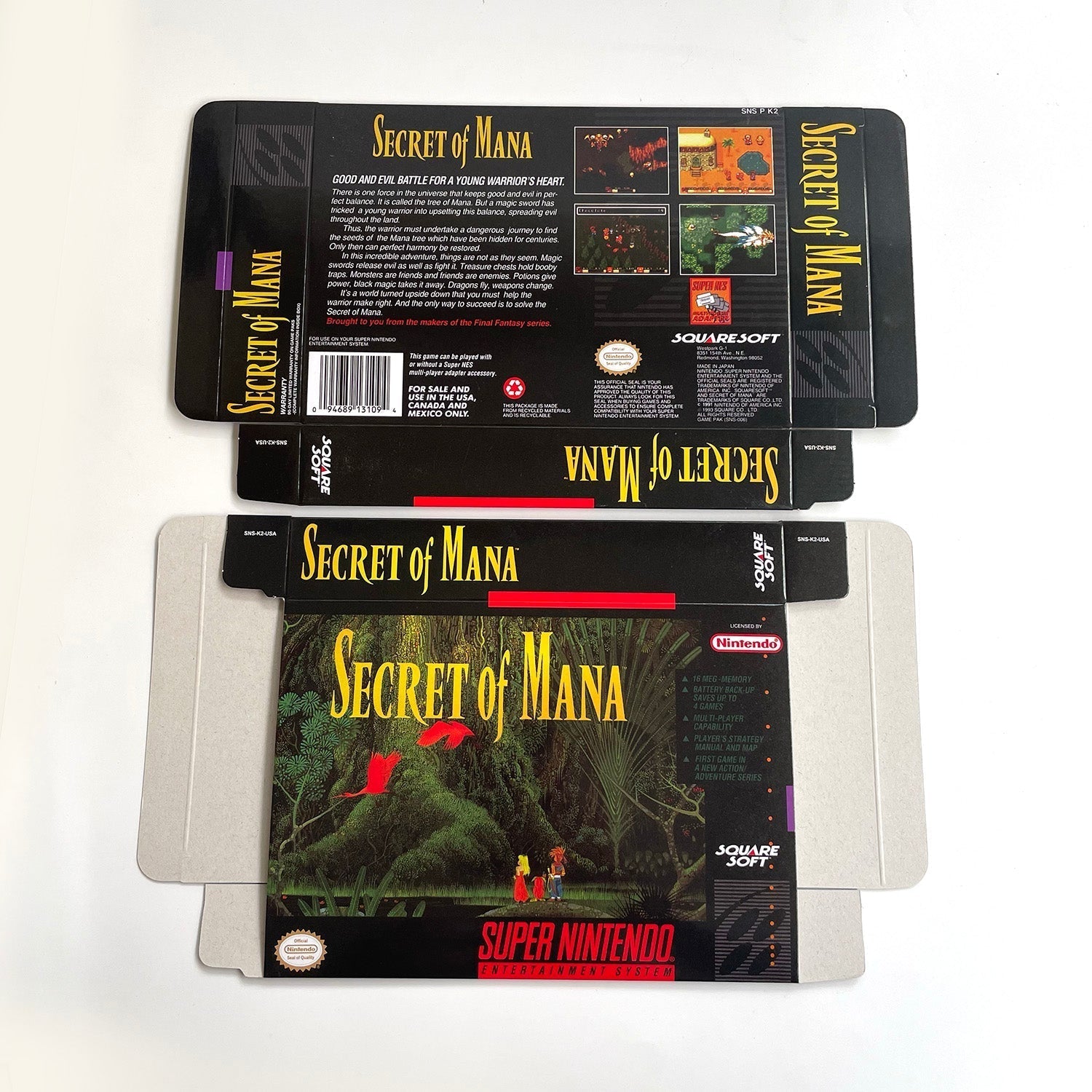 Secret of Mana – SNES Game Cartridge (With Tray, Box & Manual) - Romcarts