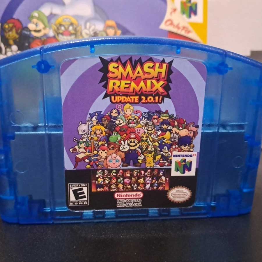 Smash Remix 2.0.1 reproduction N64 cartridge – English